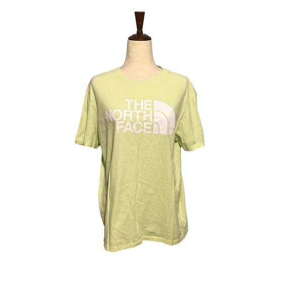 The North Face Sz LG Green White Logo Graphic Men's T-Shirt Cotton - Picture 1 of 7